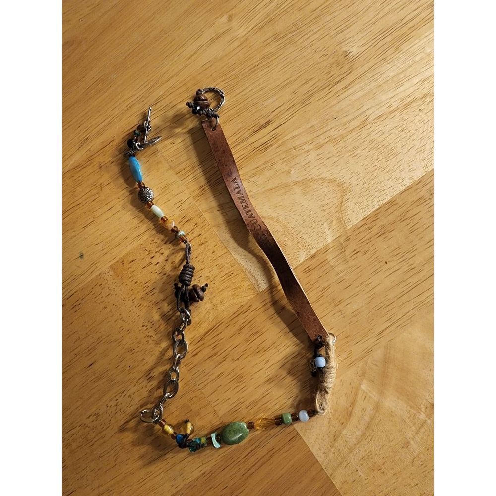 El Refugio Handmade Beaded Wrap Leather Bracelet NWOT